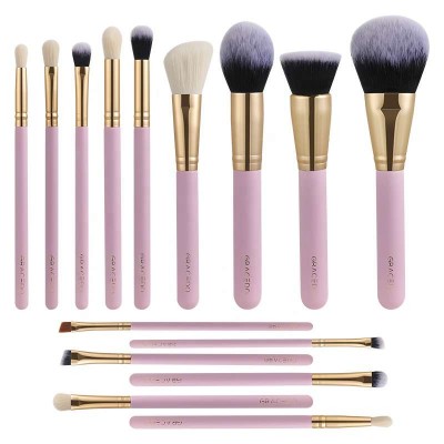 15pcs newest customized pink professional cosmetic makeup brush sets