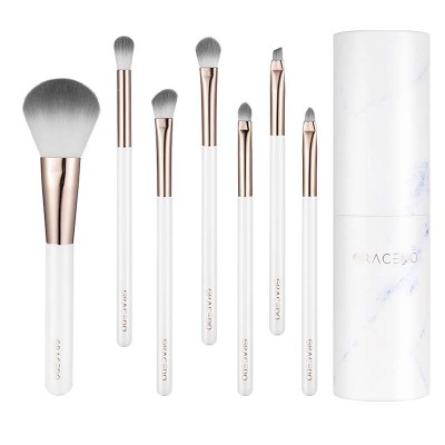 Hot Sale White Brochas De Maquillaje Profesional Makeup Brush Set 7 Pcs Makeup Brush Set