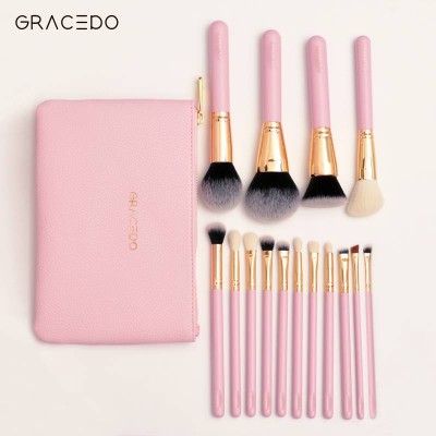 Customized Pink Makeup Brush Set 15pcs