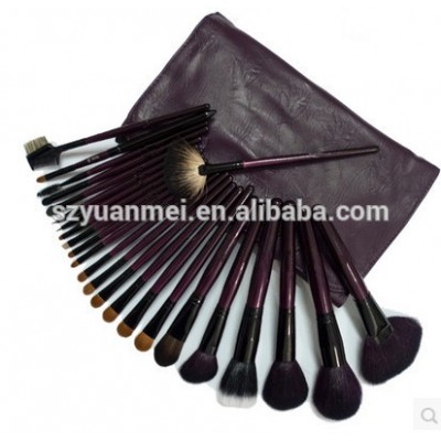 24 PCS Top Quality Synthetic Hair Makeup Brush With Imitation Leather Bag