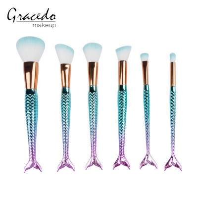 Smart Mermaid 6pcs Makeup Brush Set for women