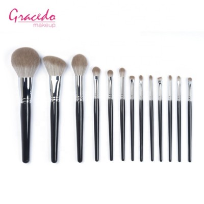 On Sale 14pcs professional makeup brushes private label wholesale makeup brushes with black case