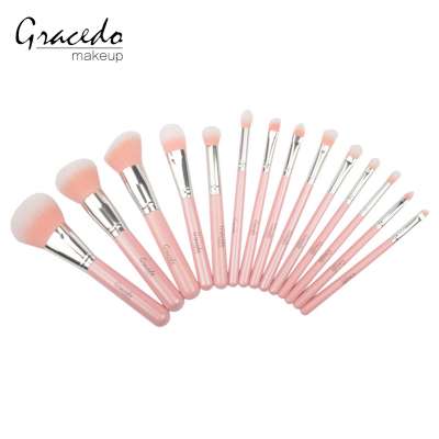 Wholesale Beauty pink cosmetic brushes foundation eyeshadow eyeliner facial brush