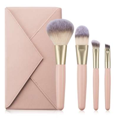 2020 hot sell Eco-friendly Synthetic Hair Wholesale  Mini pink  beautiful short handle makeup brushes